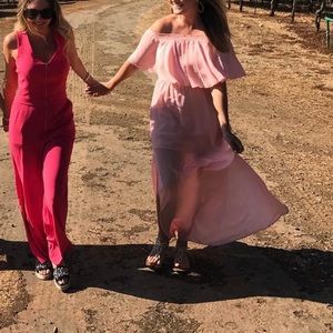 Show Me Your Mumu maxi, off shoulder dress